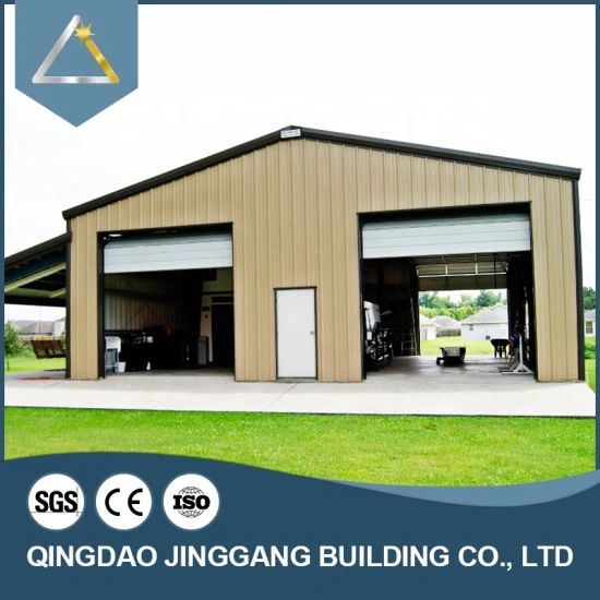 Kostengünstige moderne Konstruktion aus verzinktem Metall, industrielle Stahlkonstruktion für Lager, Werkstatt, Hangar, Garage