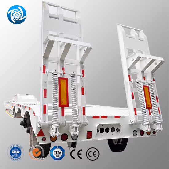 Schwerlast-Sattelauflieger mit Tiefbett, 90 Tonnen, 45 Fuß, 17 m, hohe Festigkeit, volle Dicke, zum Verkauf in Singapur, 5 % Rabatt